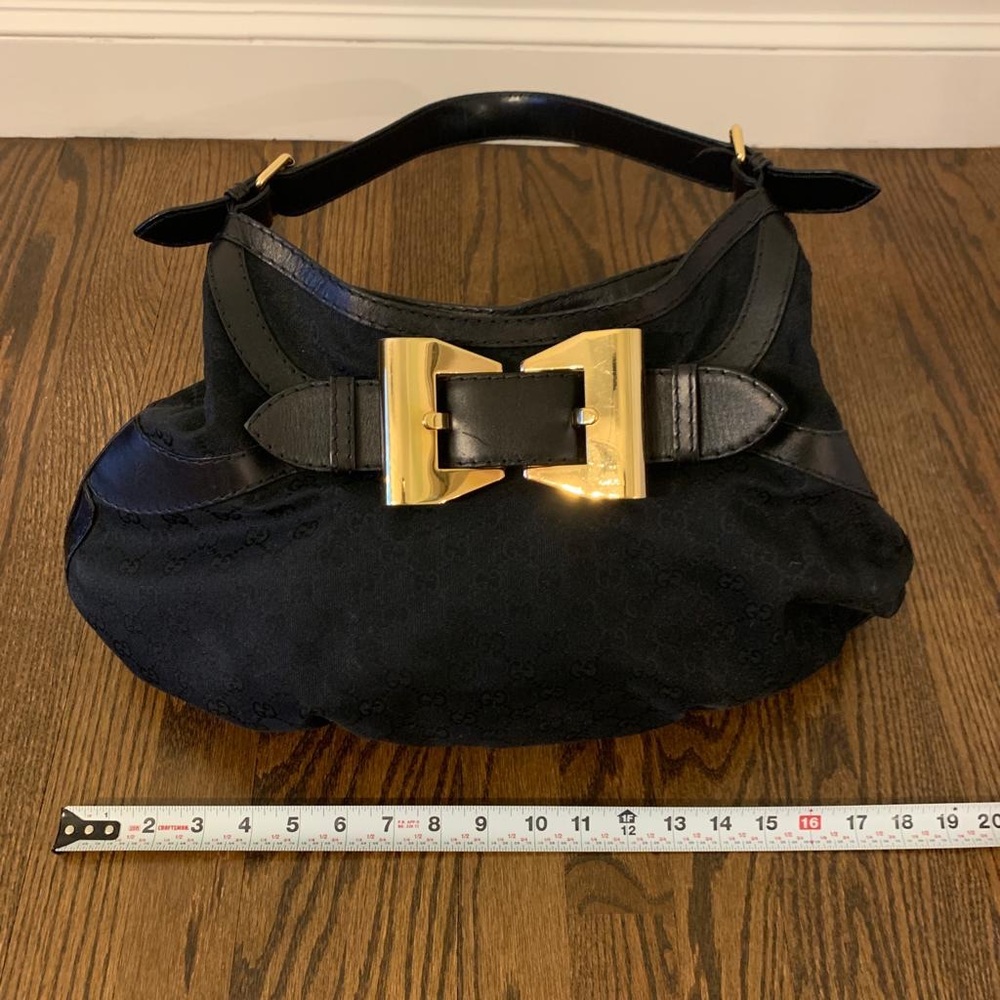 Oversized black GUCCI shoulder bag